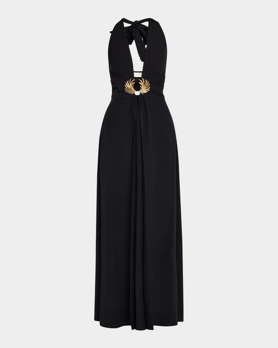 Jenie Plunging Embellished Gown